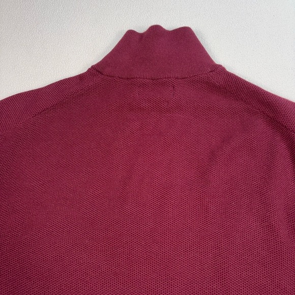 Polo Ralph Lauren 1/4 Zip Men's S Burgundy Pima Cotton Pony Knit Sweater - Picture 10 of 16